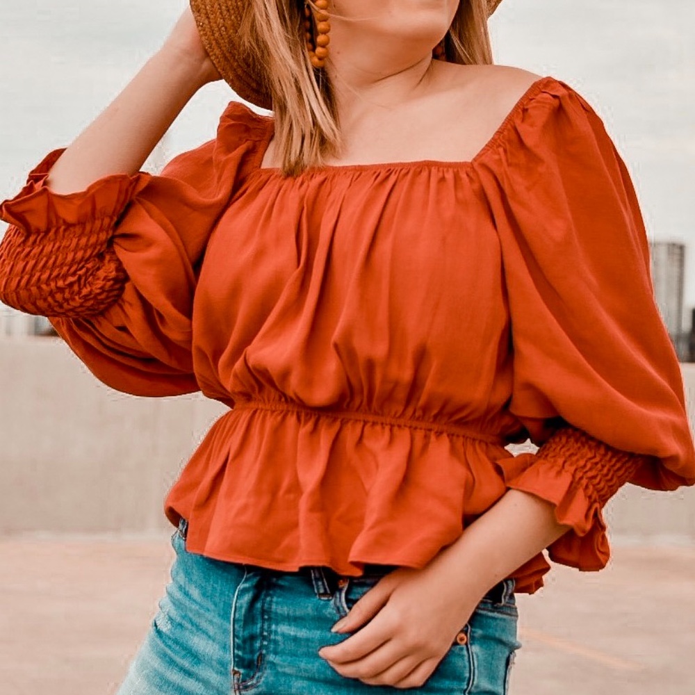ASOS Scrunch Sleeve Top